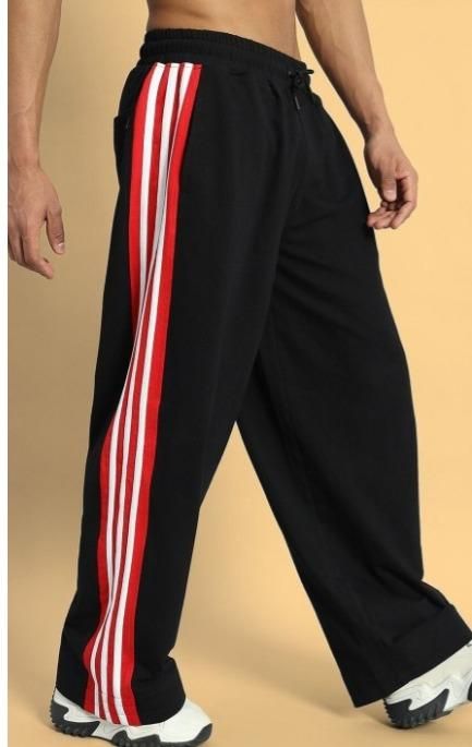 Striped Unisex Relaced Fit Track Pant