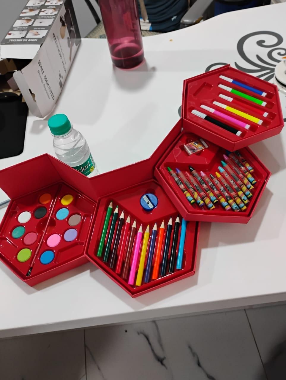 46 Pcs Complete Color Art Set Box (Multi-Color)